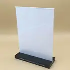 clear A4 2mm acrylic display stand 20mm black base acrylic easel display