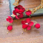 Fashion Bridal Wedding Head Flower Red Size Headband Vintage Hair Accessories For Bride Women