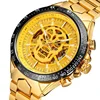 Forsining 432 Men Best Skeleton Mechanical Watch Automatic Movement High End Stainless Steel Bracelet Luxury Wristwatch