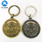 Promotional high quality blank metal key ring custom shaped metal logo company cowboy keychain