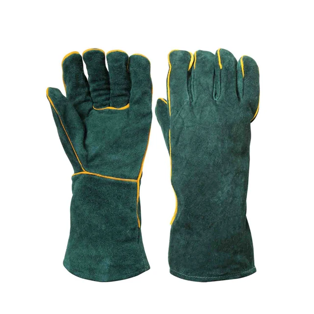 green work gloves