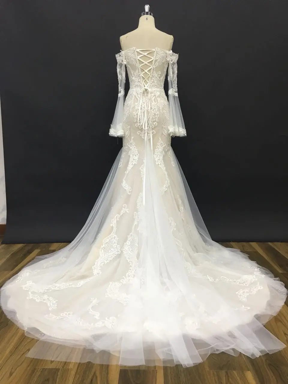 full pagoda sleeves ivory