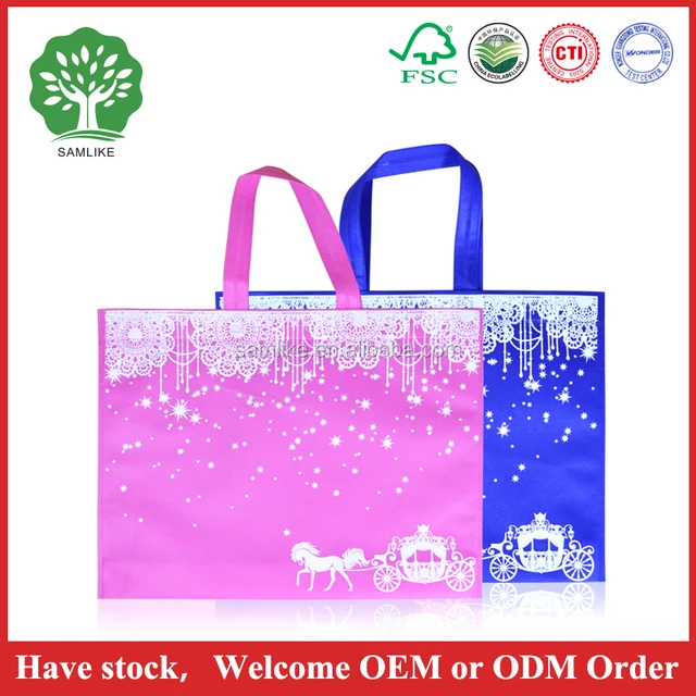 fabric christmas gift non woven bags in stock ,design shopping