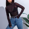 2019 New Turtleneck Full sleeve Tattoo Half Perspective women clothing tops blouse