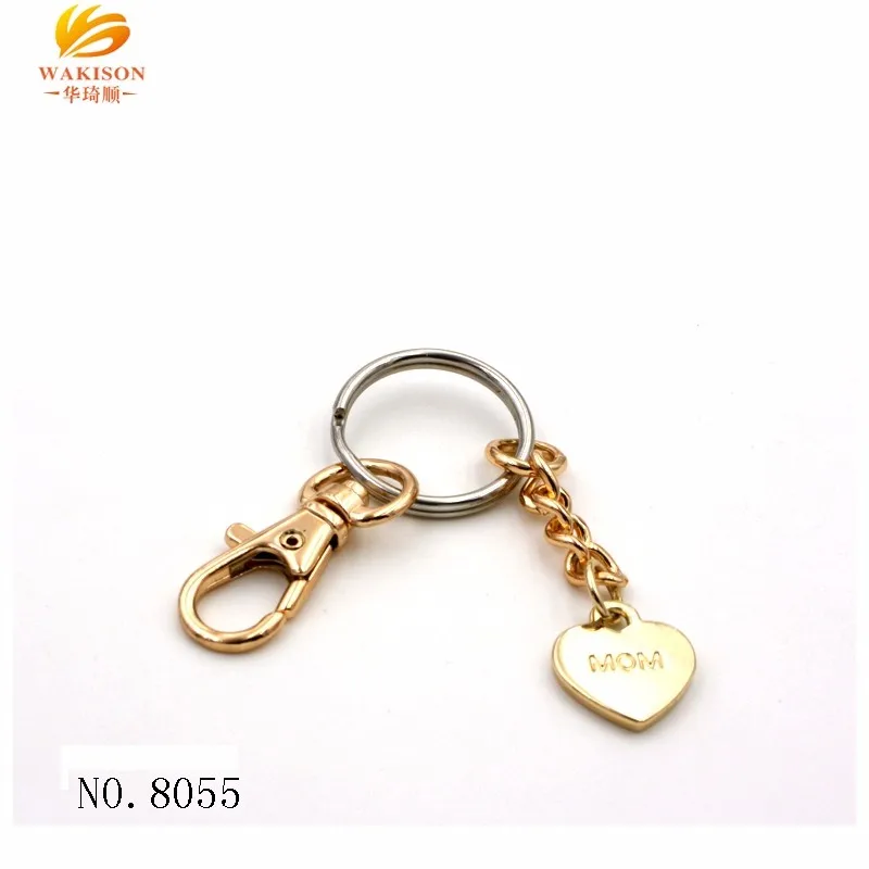 bank gifts metal logo key chain accessories custom logo key ring