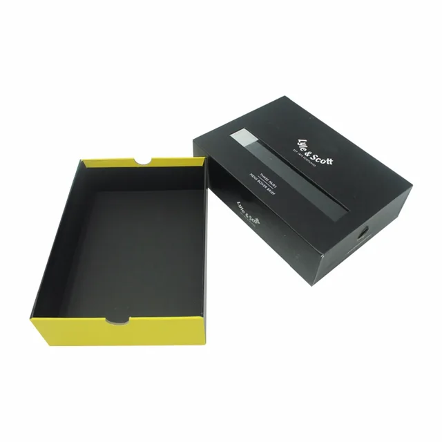 paper slide open cardboard box with clear window