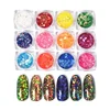 2019 mixed colorful chameleon flakes nail art accessories sequins set