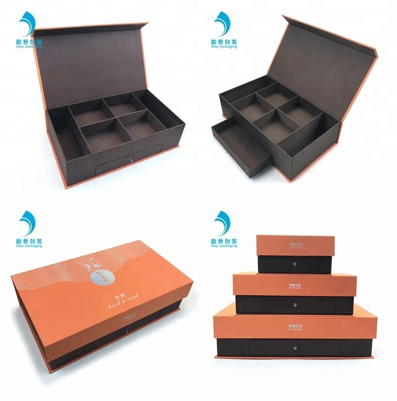 luxury packaging cardboard bowknot ribbon chocolate box with