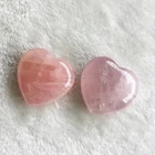 Pink Heart Shaped Rose Quartz Crystal Healing Chakra Stone