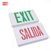 New green red rechargeable battery backup fire led emergency light led exit sign board for South American market