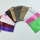 wholesale drawstring gift satin silk bag with customized logo