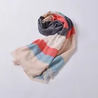 100%Acrylic Supersoft Stripe Long Scarf hot sale fashion scarf