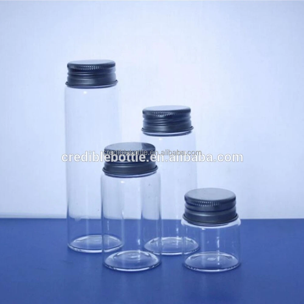 mini aluminum glass pill bottles