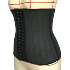 Plus size workout gym latex corset high quality breathable with hole waist trainer for women