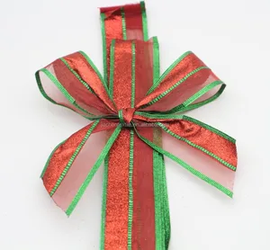 christmas gift wrap decorative stretch loop with glittered pre