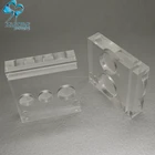 Fancy clear acrylic cosmetic display stand for tube compact wooden box