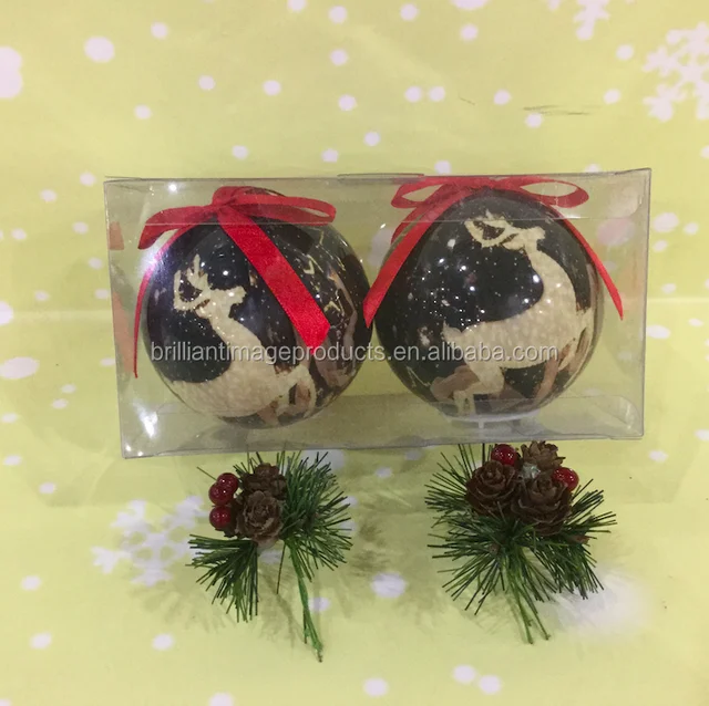 popular polyfoam christmas ball with pvc gift box