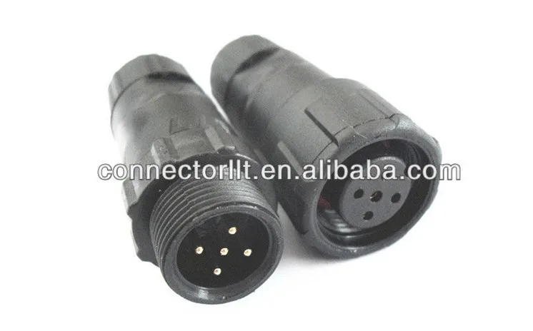 5pin Thread Lock Waterproof Connectorm14 Electric Male Female Connector View Electric Male 4475