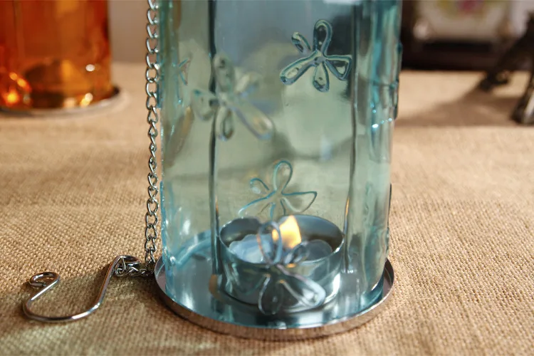 European zakka glass candle holder glass bottle home decoration printing wedding festival