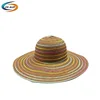 Cosum promotion cheaper high quality stripe Australian sun straw hats for women