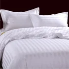100% cotton white fabric Dubai hotel bed sheet quilt cover bedding set