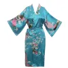 Women Bride Satin Short Sleeves Kimono Robe Silk Bridal for Wedding Party Sleeping Bath
