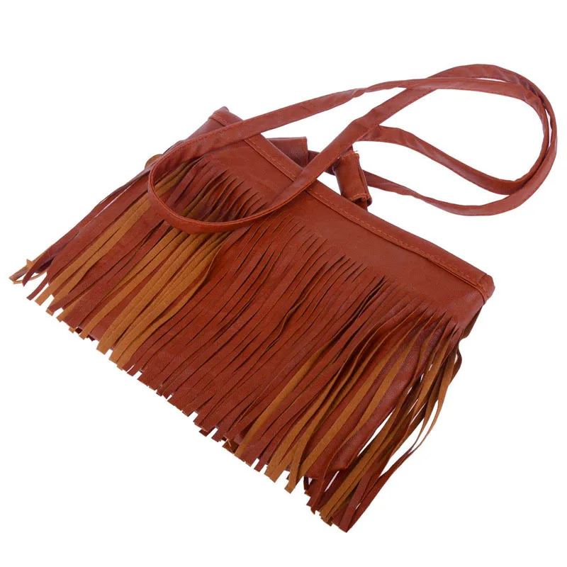 bolsas de hombro Tassel Mini Women Bags Ladies Small Casual PU Leather Fringe Satchel Crossbody Messenger Shoulder Bags Bolso