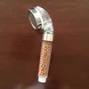 PC material handheld shower head with mineral stones