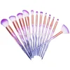 Hot sale luxury cosmetic 12pcs private label Gradient Color foundation makeup brush cosmetic brushes