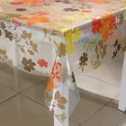 Printing Fancy Circle Pattern Design clear pvc table cloth transparent printed tablecloth