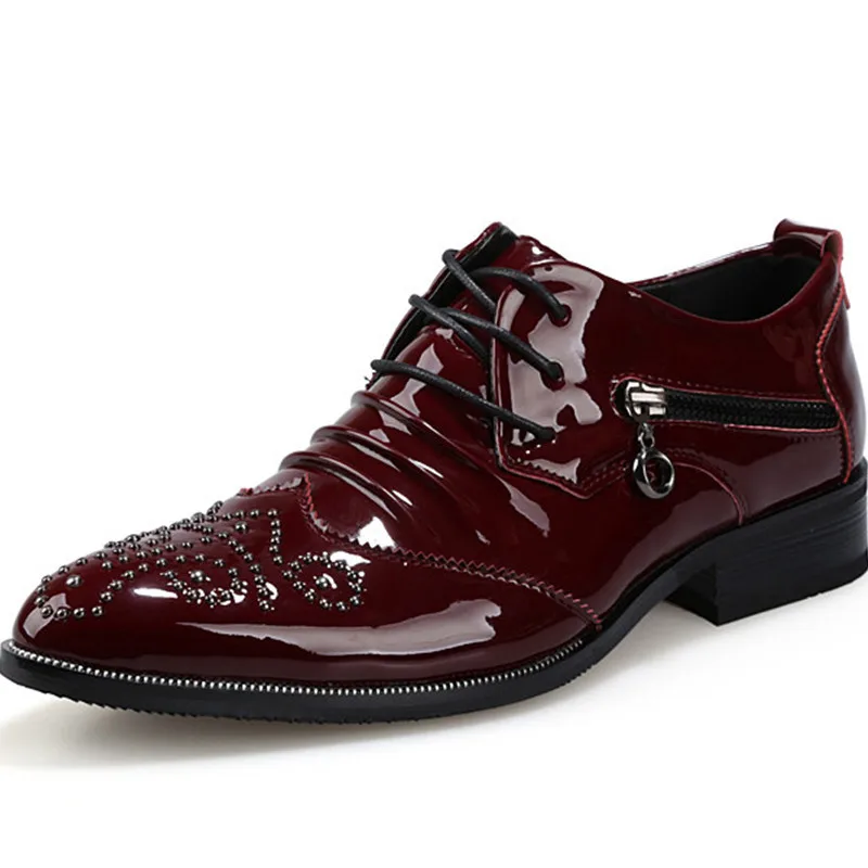 New 2015 Oxford Shoes For Men Dress Shoes Casual British Social PU Leather Spring Breathable Sapatos Masculinos Black Szie 7-9.5