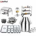 Stainless steel chafing dish work table and more kitchen equipment for restaurant and hotel