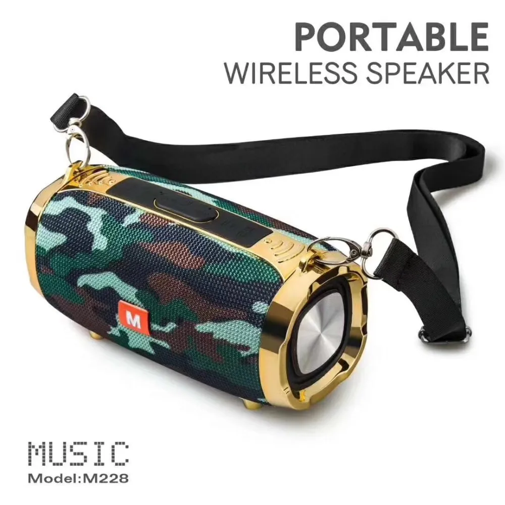 New M228 Wireless Blue tooth Speaker Subwoofer Portable Blue tooth Audio with TF u-disk outdoor speaker - ANKUX.COM