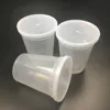 wholesale 900ml /32oz clear round plastic/pp food / soup / milk storage / to go restaurant container / box with lids