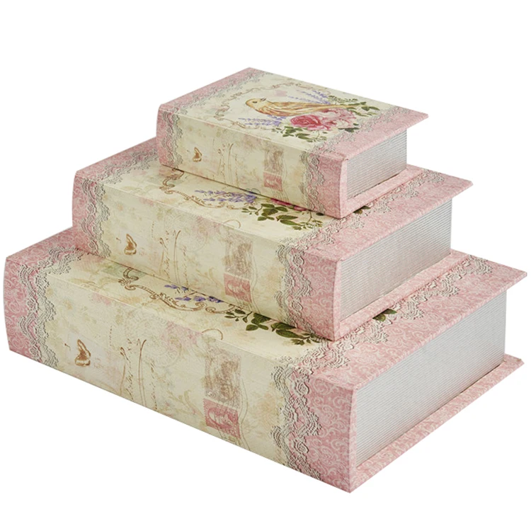 Manufacturer Wholesale Antique Wooden Book Shaped Decorative Boxes