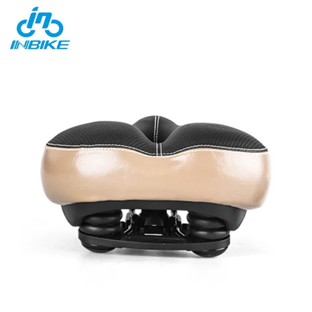 INBIKE Comfortable Dual-Track Seatpost Black Brown Cycling Bicycle Accessories Saddle