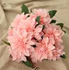 2019 Wholesale Wedding Decoration Silk 10 Heads Dahlia Artificial Flower