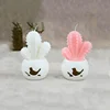 wholesale art candle with white porcelain candle western, candle base, art candle wholesale