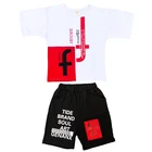 Hip-Hop style kids sets boy summer wear premium children's wear clothing