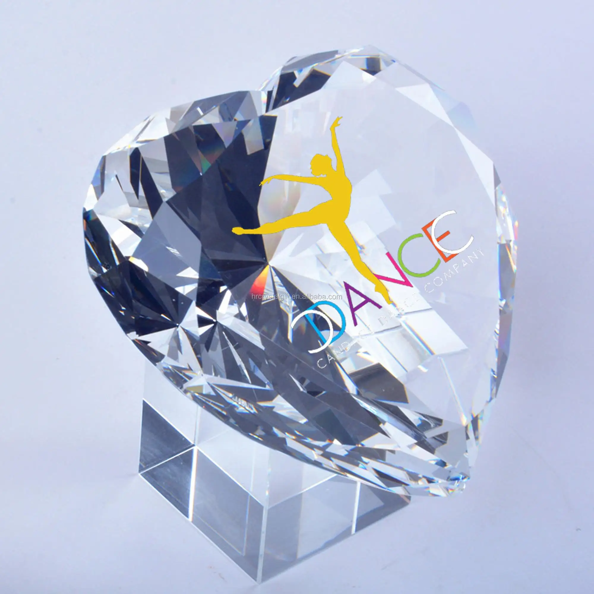 high quality crystal heart diamond with machine polish