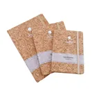 Natural cork material notebook for promotion with elastic band