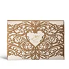 Wishmade Gold Bridal Shower Invitations Cheap Heart-shaped Design Wedding Invitation Card