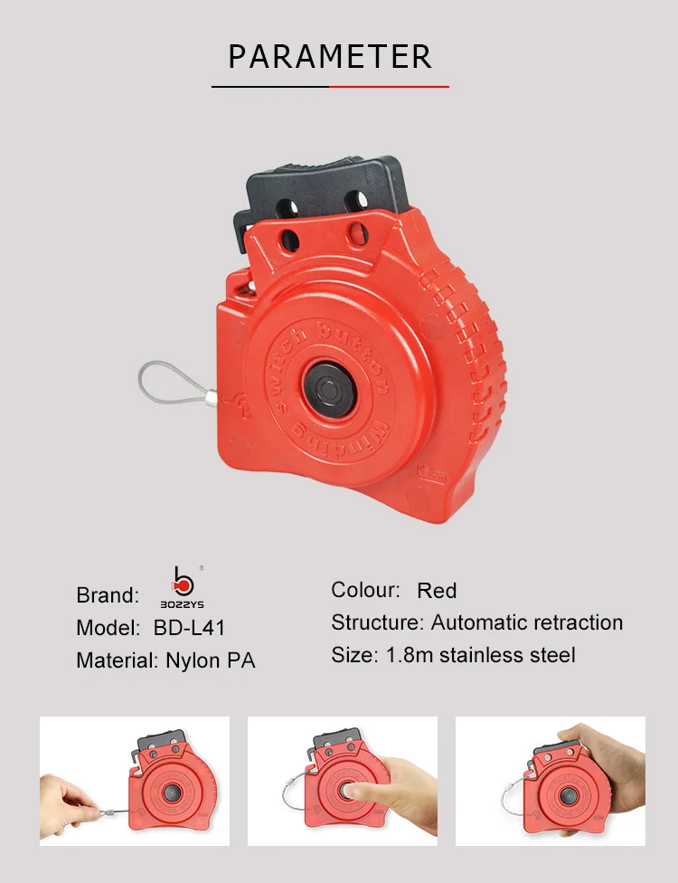 BOSHI China Supplier Nylon PA Safety Adjustable Cable Lockout