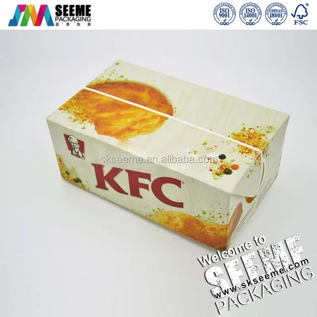 folding cardboard box food paper fried chicken packaging packing
