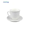 Fine Porcelain White Color Waudio-videoe Arabian Coffee Cup with Saucer
