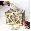 Hot sale Wooden Gift Rustic Hollow Wedding favor Box with Lock