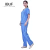 Blue Scrubs uniform Medical Nursing Scrub Set Healthcare Working Clothes