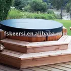 Round tapered insulated spa cover/hot tub cover