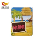 Cheap hot sale custom color souvenir gifts rectangle metal flat fridge magnet sticker