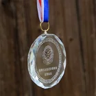 Golf Crystal Crystal Blank Medal Engraving Custom Golf Display Stand Crystal Medal